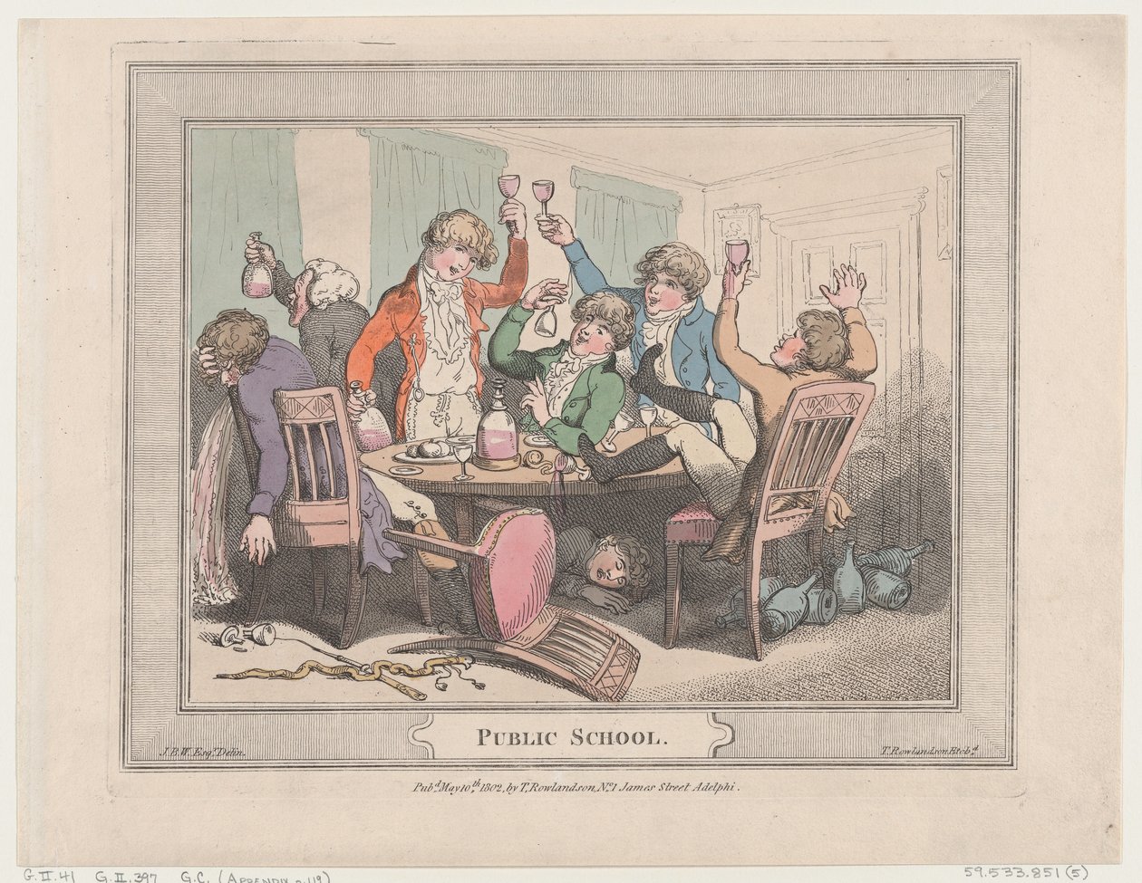 Public School, 10. toukokuuta 1802, 10. toukokuuta 1802. tekijältä Thomas Rowlandson