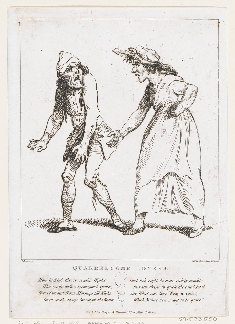 Riitaiset rakastajat, 2. tammikuuta 1797, 2. tammikuuta 1797. tekijältä Thomas Rowlandson