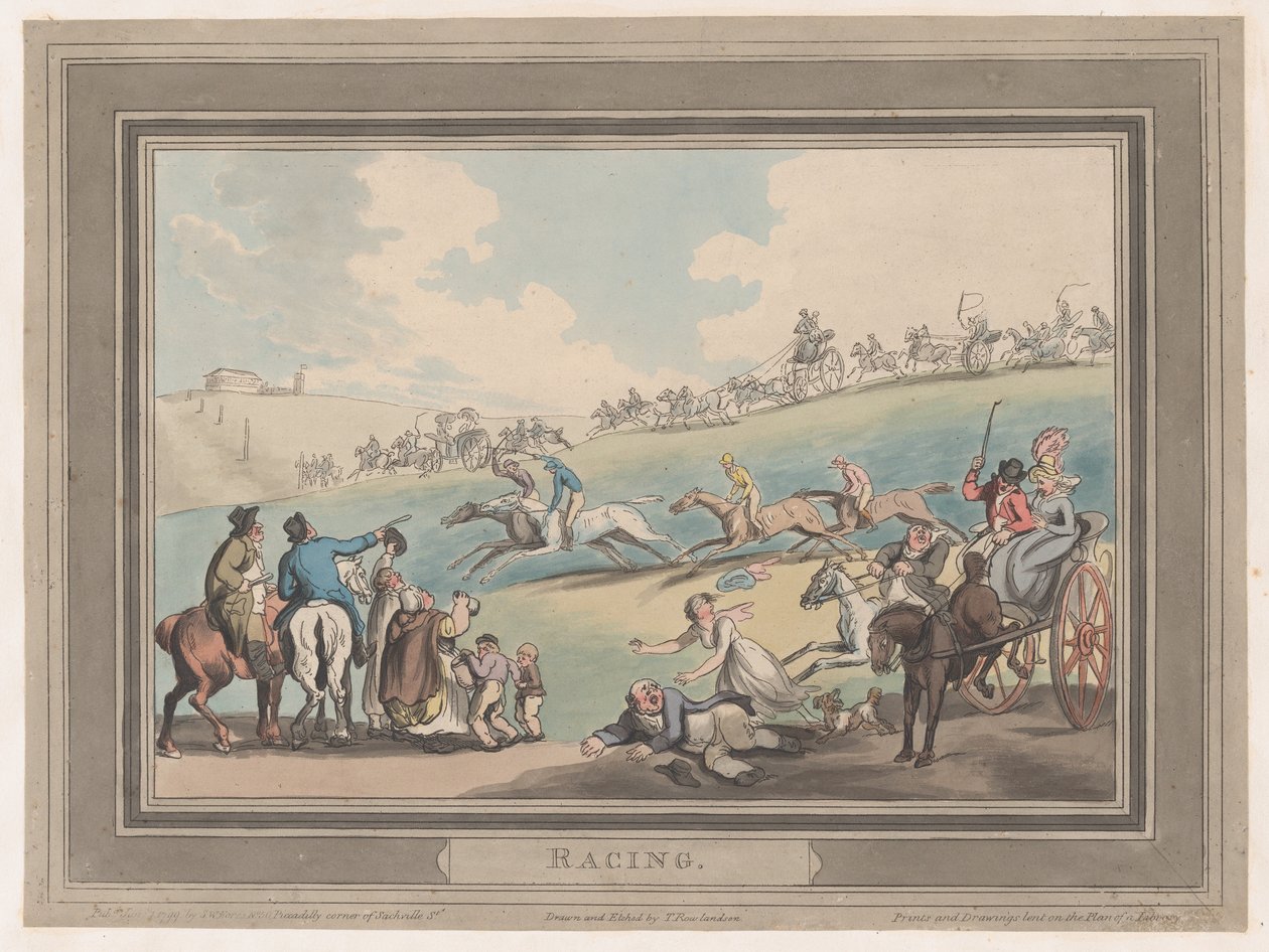 Racing [The Start], 1. tammikuuta 1799, 1. tammikuuta 1799. tekijältä Thomas Rowlandson