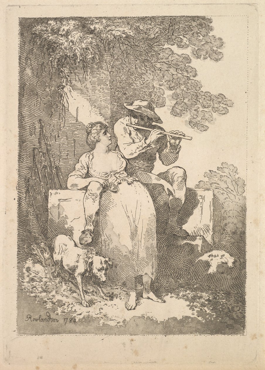 Lepo työstä aurinkoisina päivinä, 1784-87. tekijältä Thomas Rowlandson