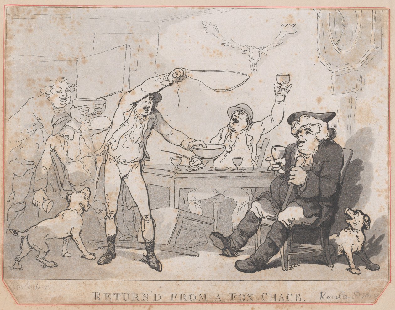 Palattu Fox Chacesta [sic], 1787. tekijältä Thomas Rowlandson