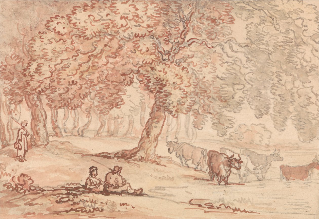Richmond Park tekijältä Thomas Rowlandson