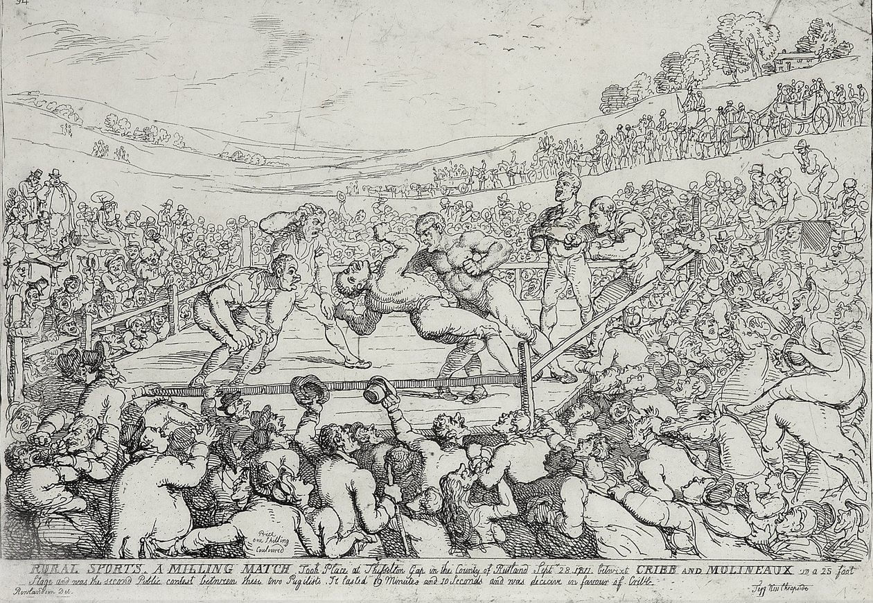 Maaseutuurheilu - Milling Match, 28. syyskuuta tekijältä Thomas Rowlandson