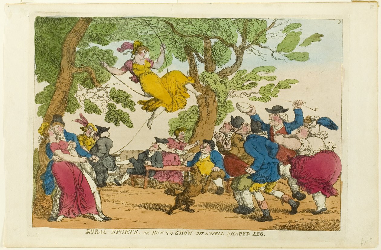 Maaseutuurheilu tai kuinka esitellä hyvin muotoista jalkaa tekijältä Thomas Rowlandson