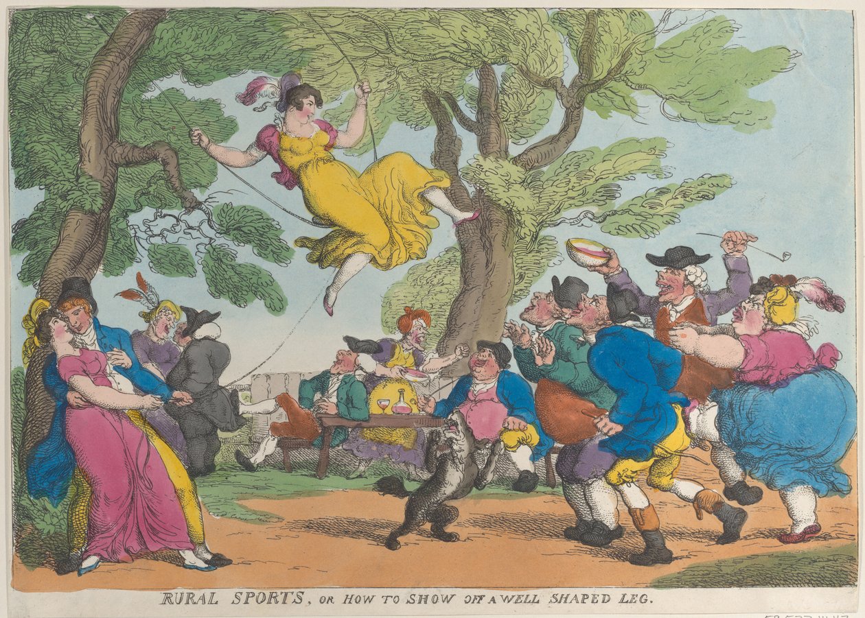 Maaseutuurheilu eli kuinka esitellä hyvin muotoista jalkaa, lokakuu 1811, lokakuu 1811. tekijältä Thomas Rowlandson