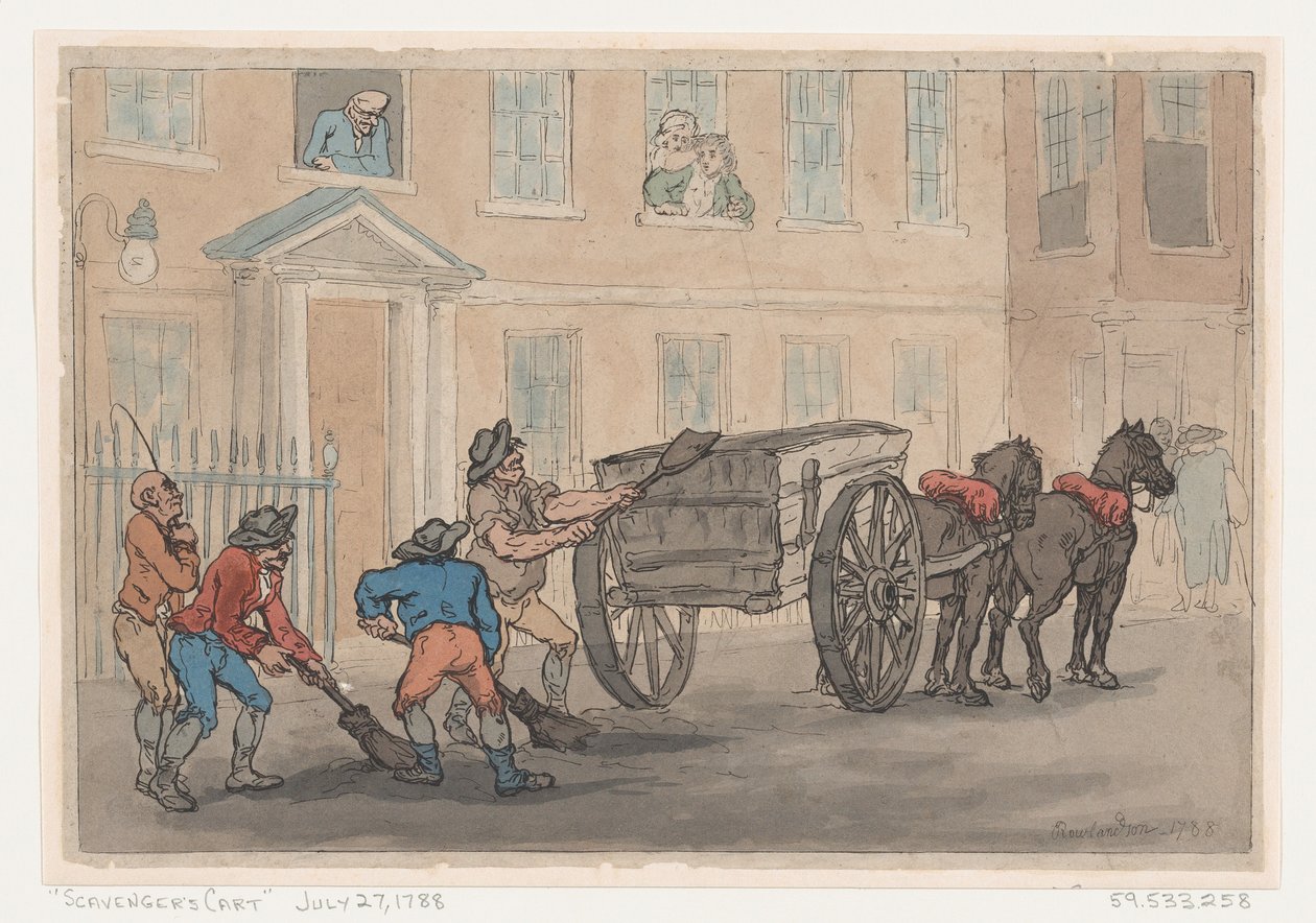Scavengerin kärryt, 1788, 1788. tekijältä Thomas Rowlandson