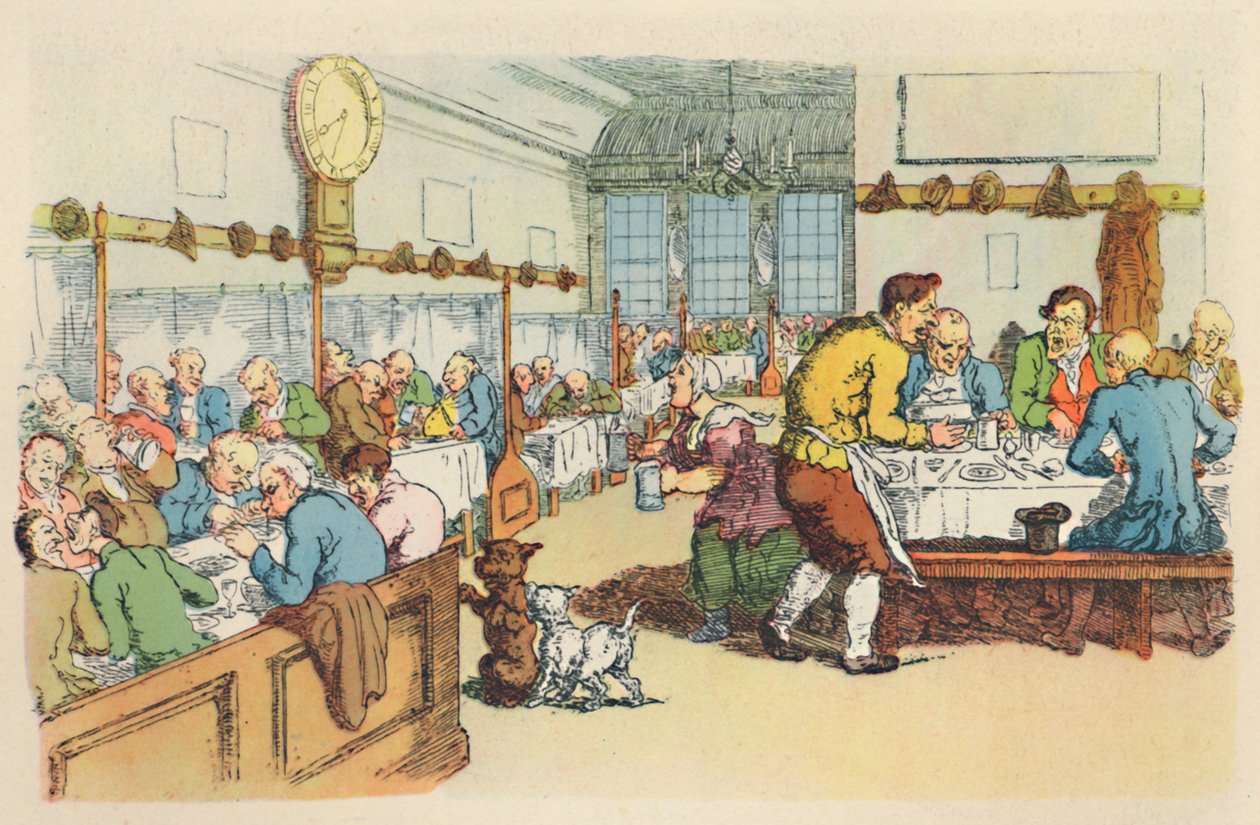 Kohtaus kahvilassa, 1788, 1944. tekijältä Thomas Rowlandson