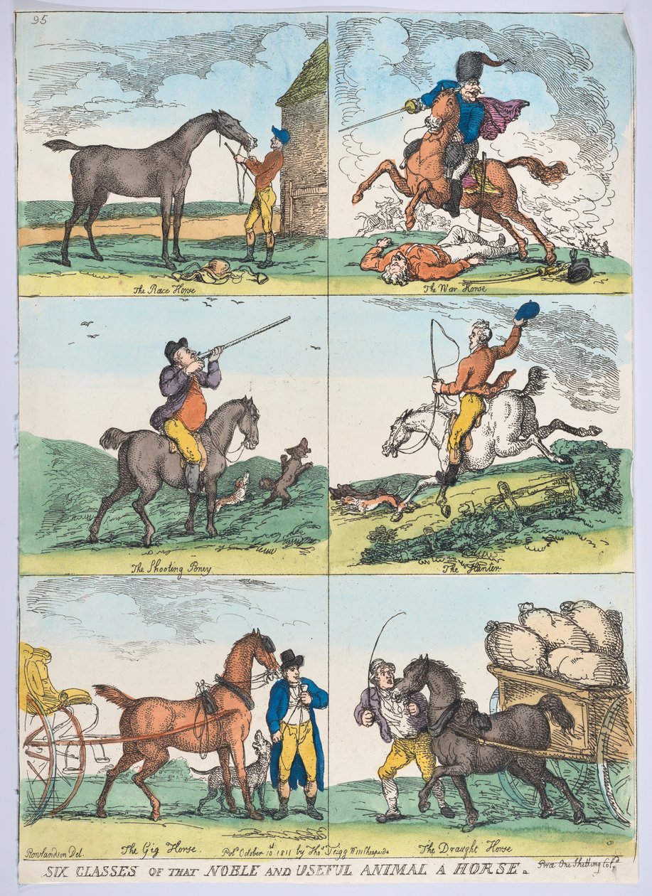 Kuusi luokkaa jaloa ja hyödyllistä eläintä hevonen, 10. lokakuuta 1811., 10. lokakuuta 1811. tekijältä Thomas Rowlandson