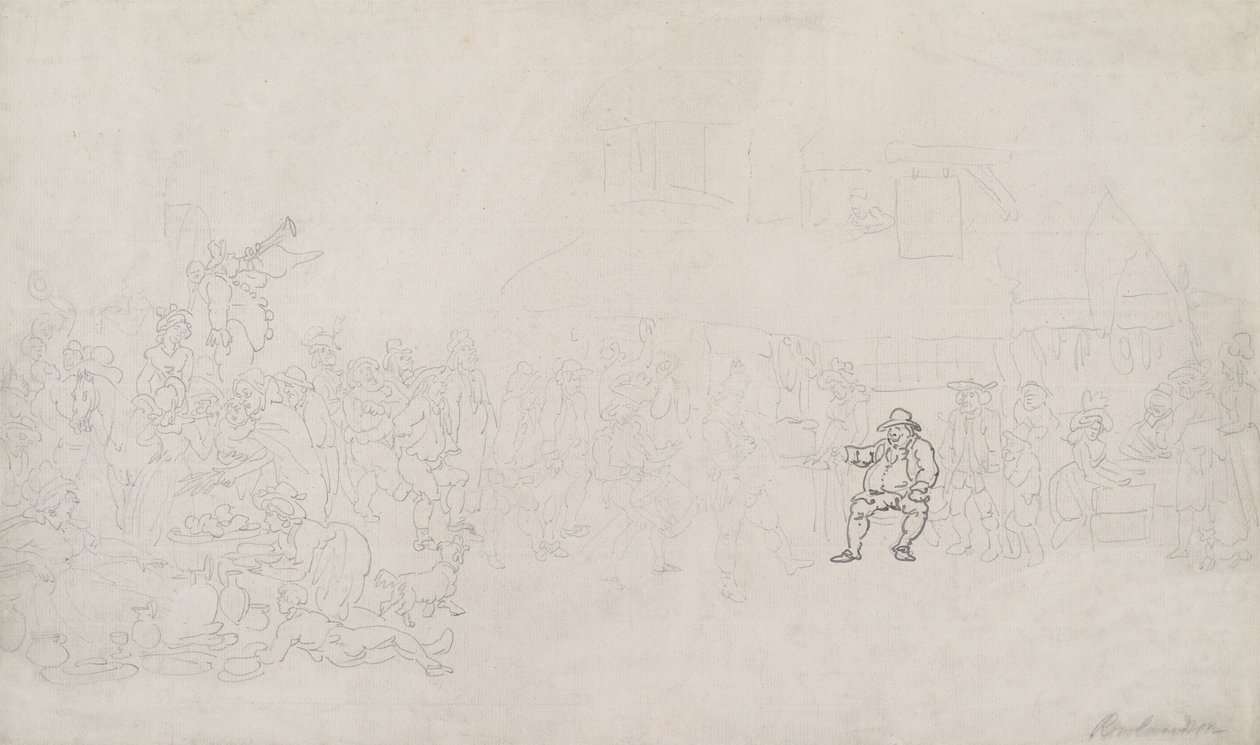 Luonnos teokseen ”The Recruiter” tekijältä Thomas Rowlandson
