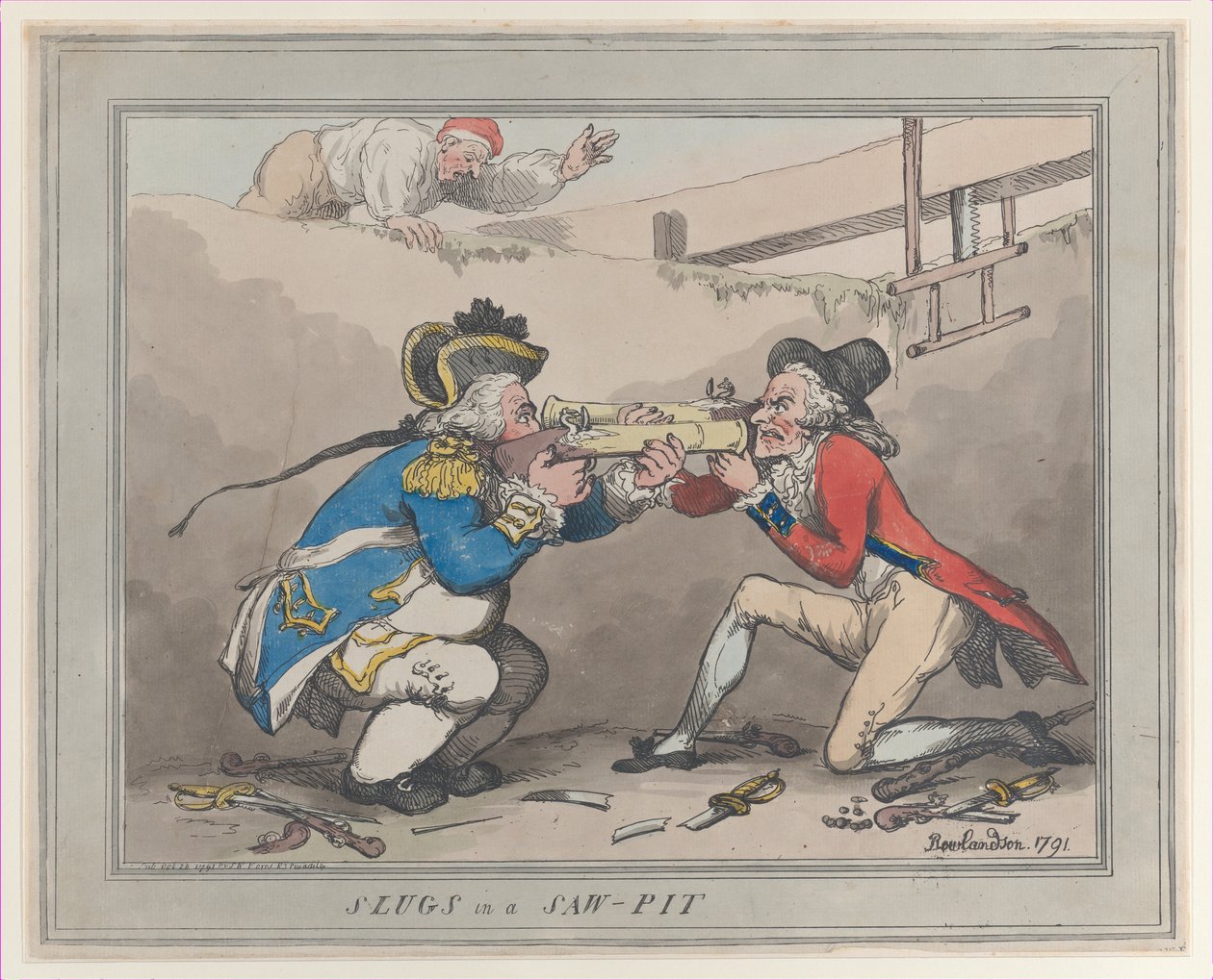 Etanoita sahakuopassa, 28. lokakuuta 1791, 28. lokakuuta 1791. tekijältä Thomas Rowlandson