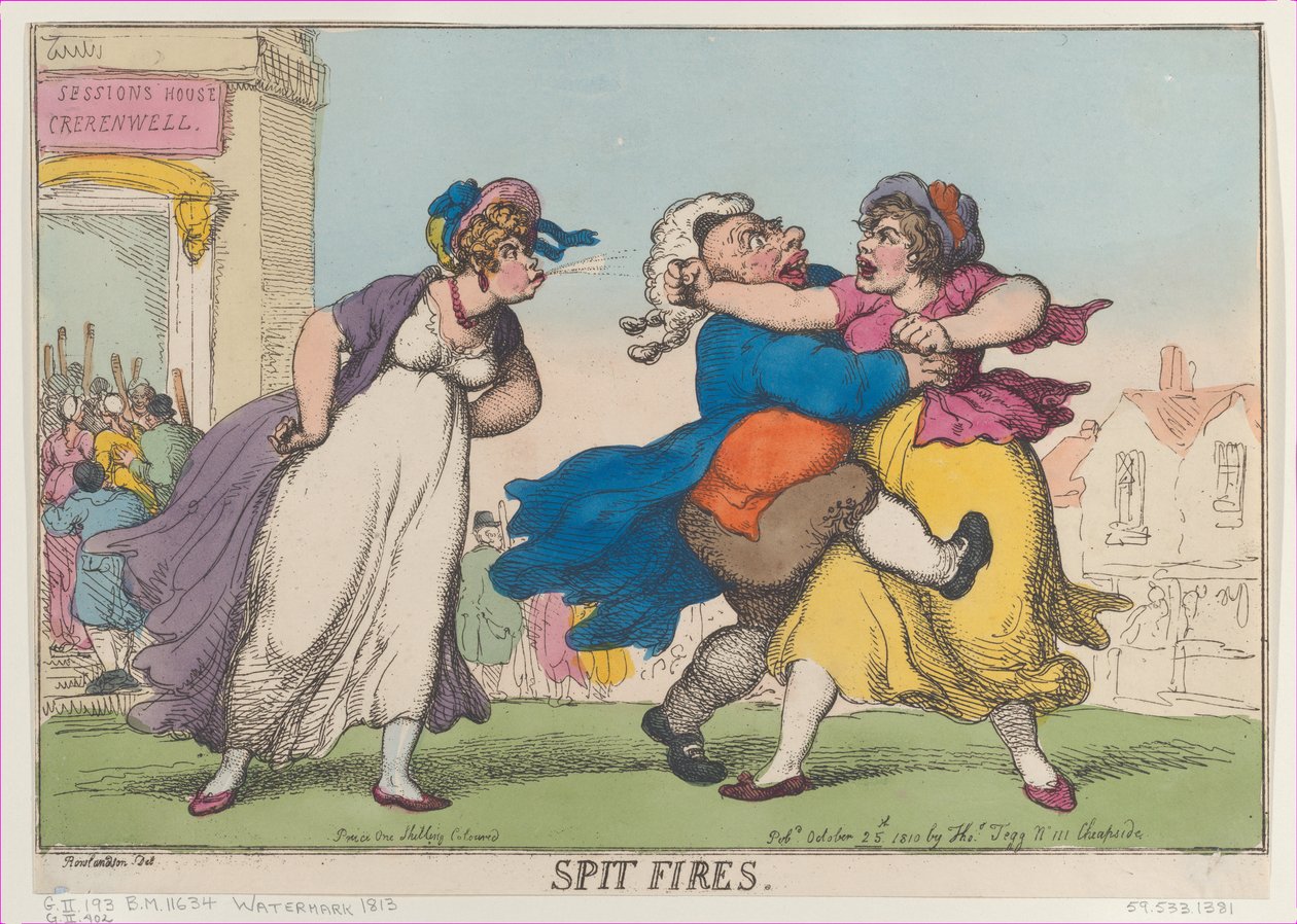 Spit Fires, [25. lokakuuta 1810], uusintapainos, [25. lokakuuta 1810], uusintapainos. tekijältä Thomas Rowlandson
