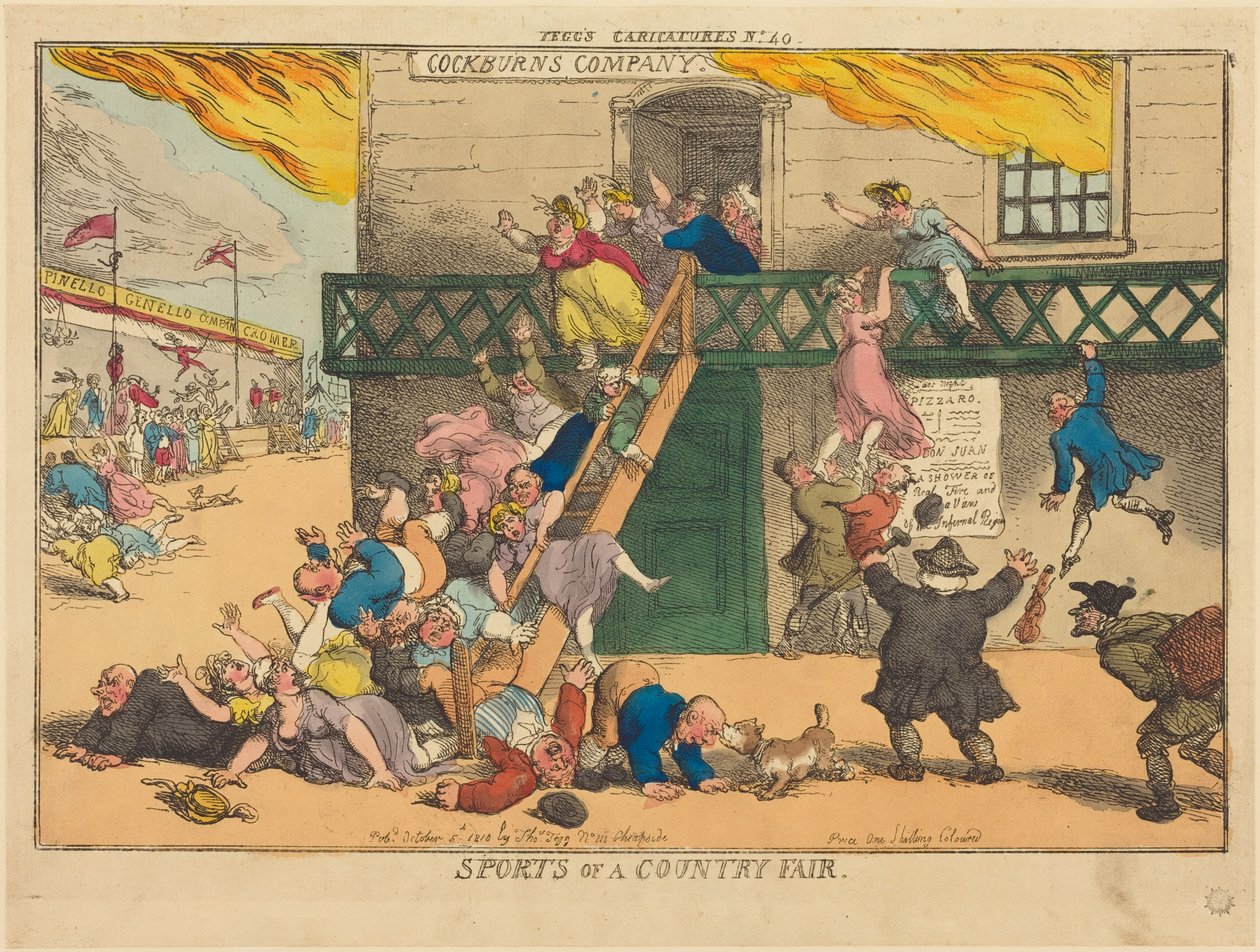 Maalaismarkkinoiden urheilulajit tekijältä Thomas Rowlandson