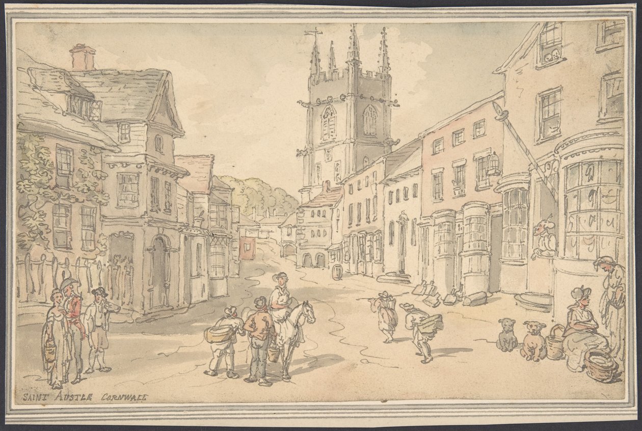 St. Austle, Cornwall tekijältä Thomas Rowlandson
