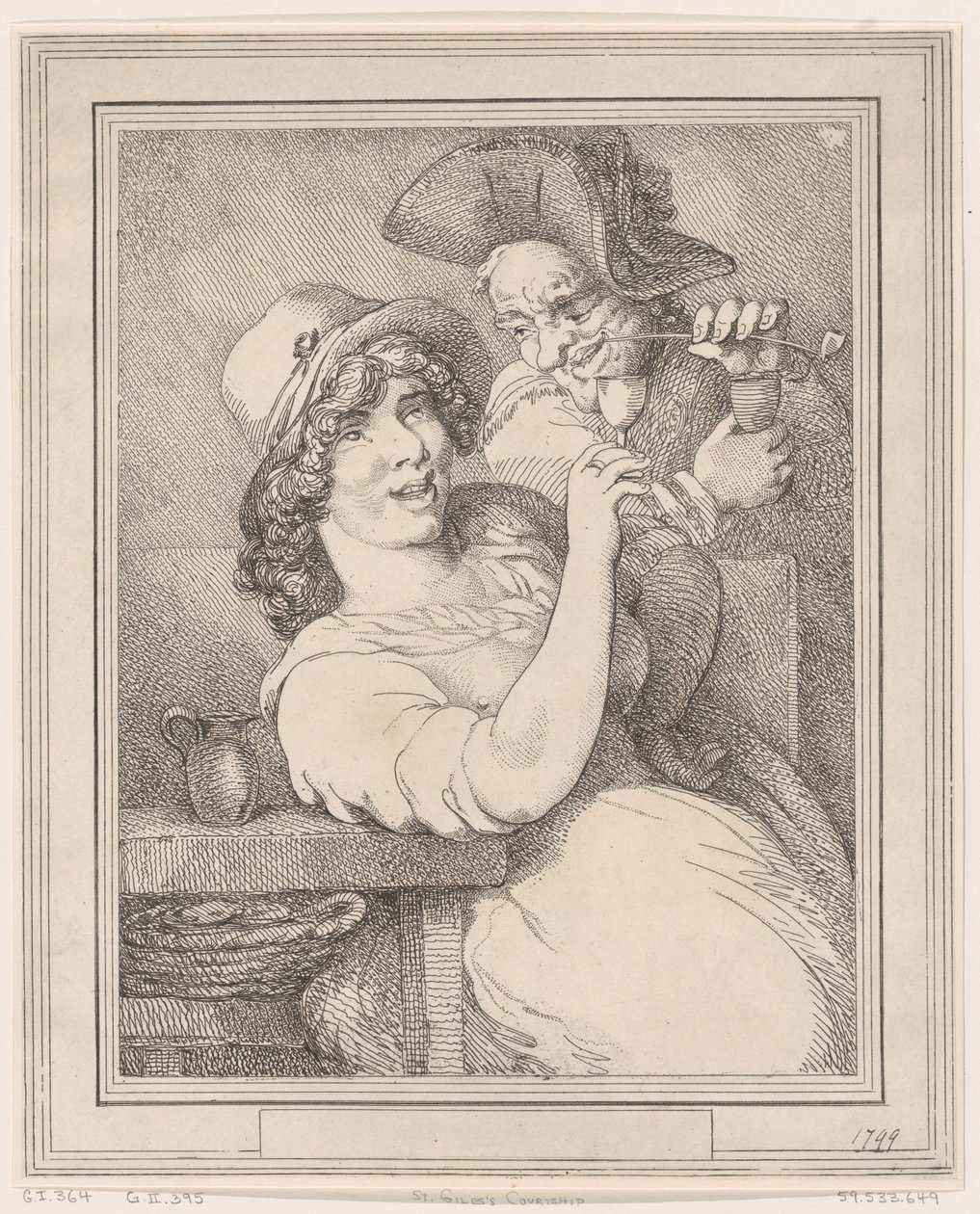 St Gilesin seurustelu, 1799, 1799. tekijältä Thomas Rowlandson
