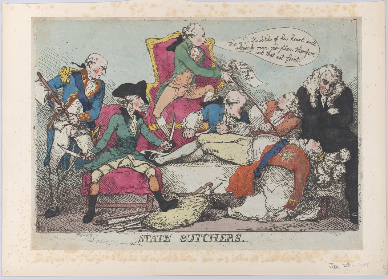State Butchers, 28. tammikuuta 1789, 28. tammikuuta 1789. tekijältä Thomas Rowlandson