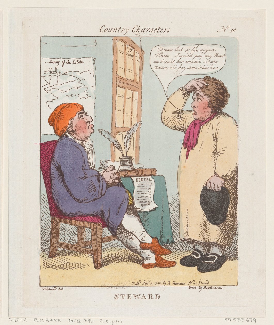 Steward, 10. syyskuuta 1799, 10 syyskuuta 1799. tekijältä Thomas Rowlandson
