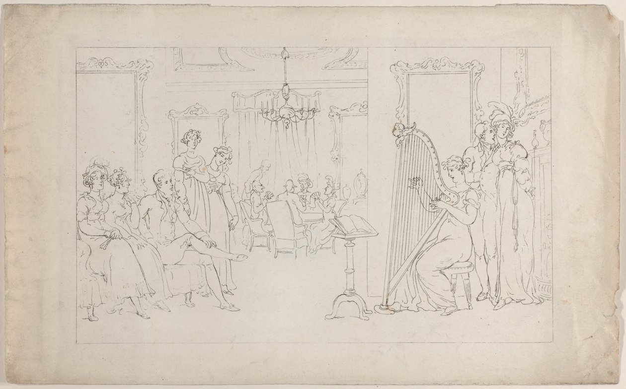 Makea on ääni, jonka voimat voivat liikuttaa Ja kutsua vaeltavaa sydäntä rakastamaan..., 1.9.1817. tekijältä Thomas Rowlandson