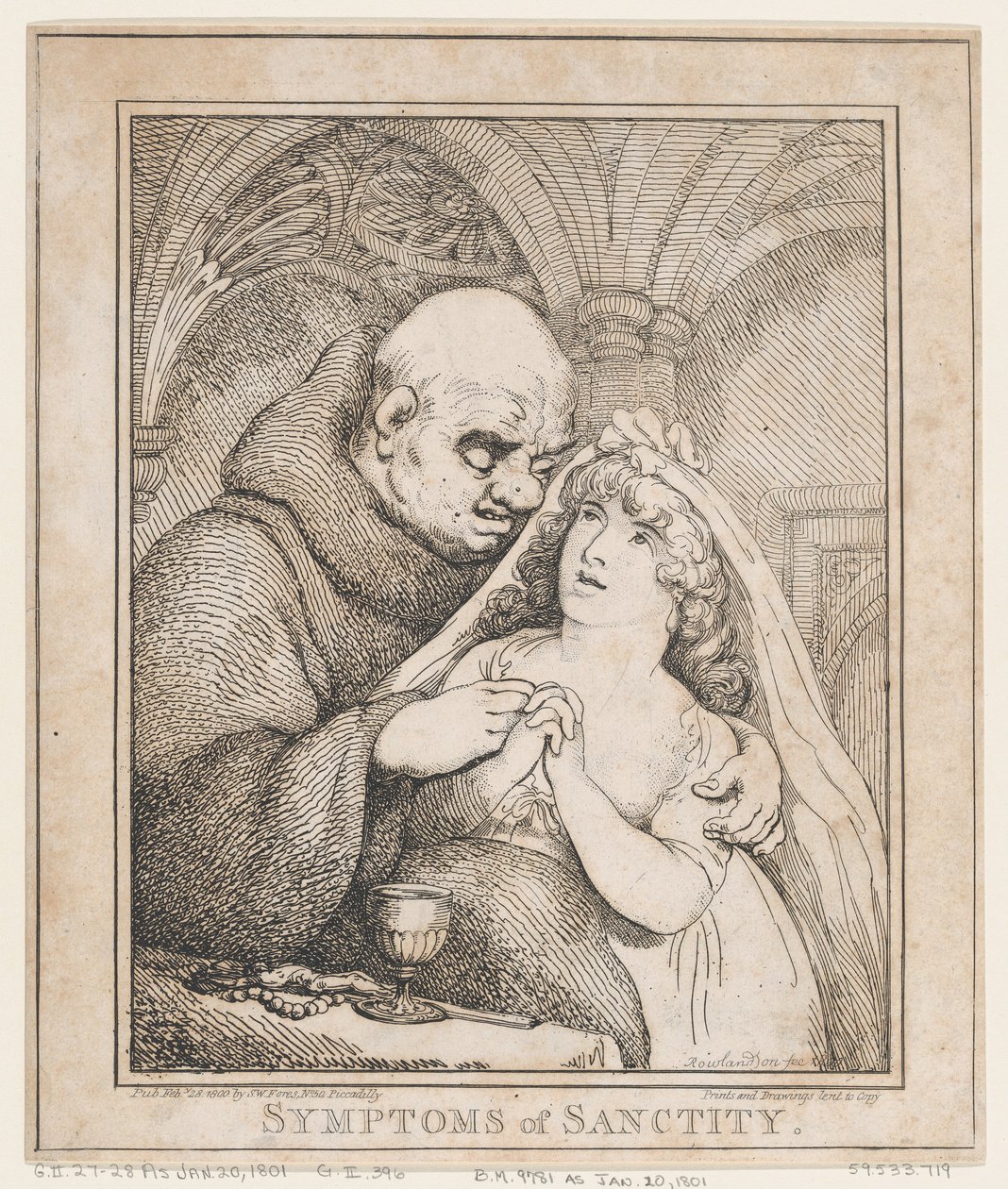 Symptoms of Sanctity, 28. helmikuuta 1800, 28. helmikuuta 1800. tekijältä Thomas Rowlandson