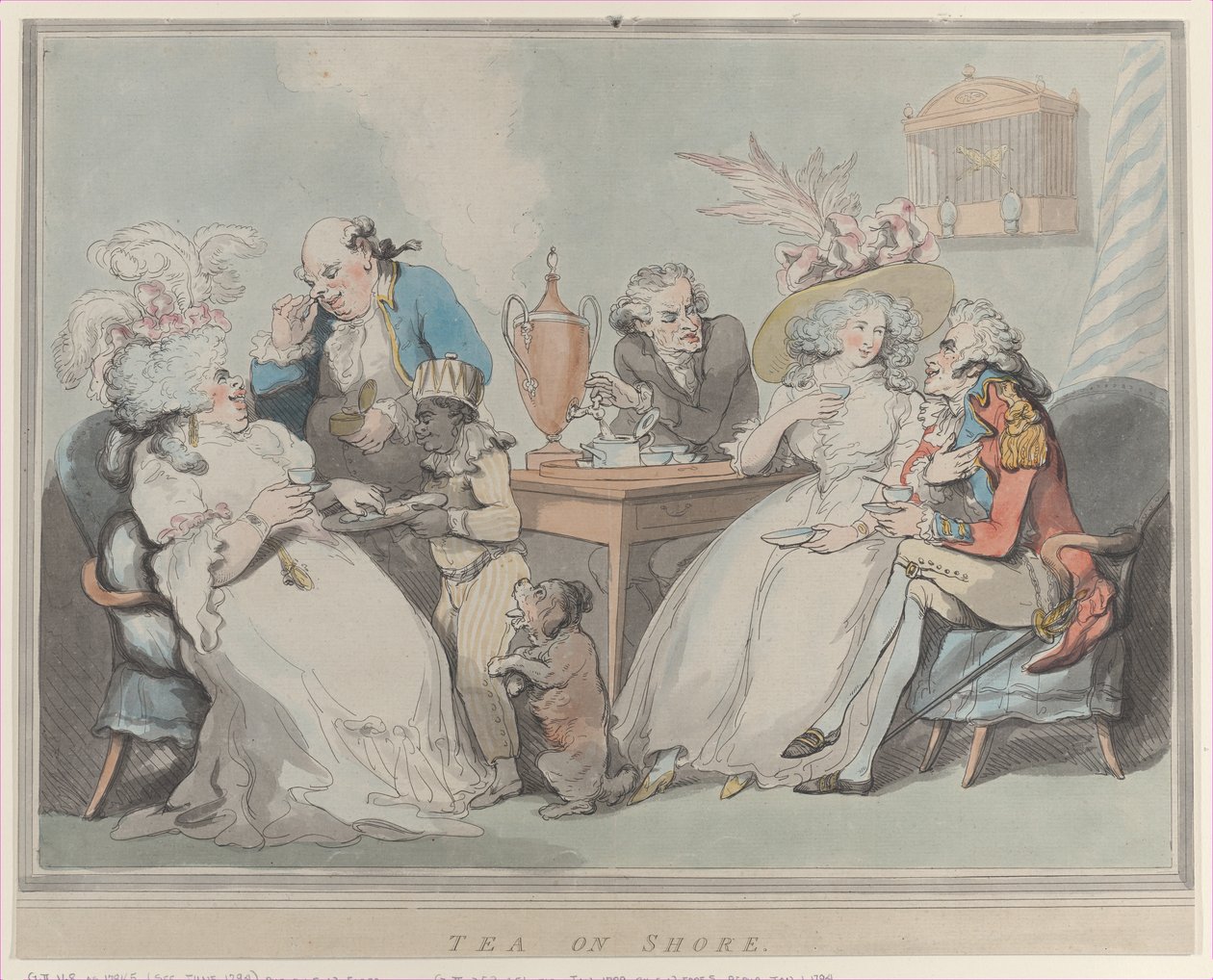 Tea on Shore, 1785-94, 1785-94. tekijältä Thomas Rowlandson