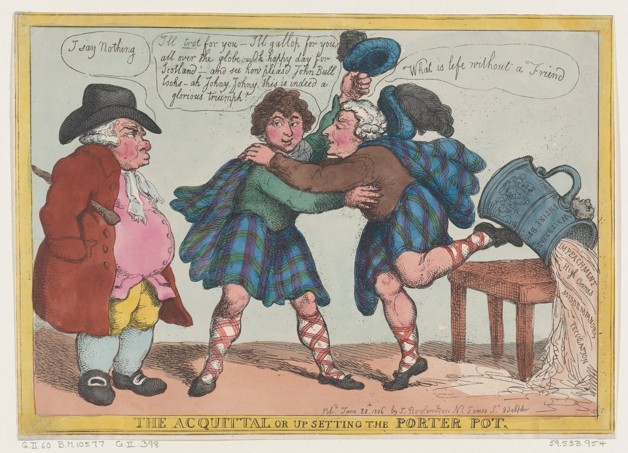 Vapautus tai Porter Potin järkyttäminen, 20. kesäkuuta 1806, 20. kesäkuuta 1806. tekijältä Thomas Rowlandson