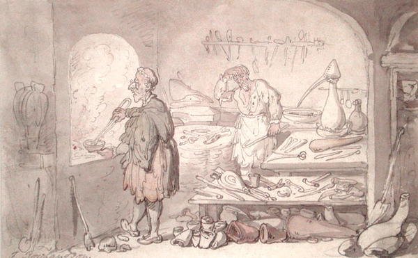 Alkemisti (akvarelli paperille) tekijältä Thomas Rowlandson