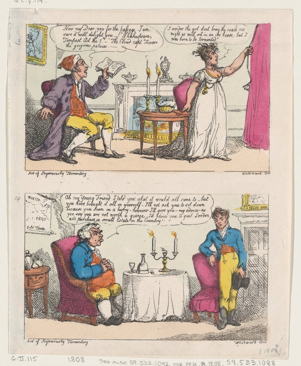 Nerokkaan kidutuksen taito, 1808, 1808. tekijältä Thomas Rowlandson