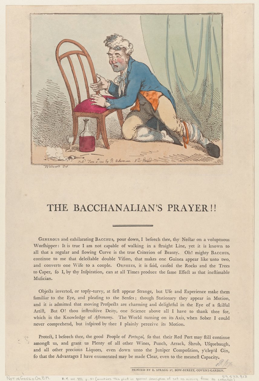 Bakkanaalien rukous!!, 4. kesäkuuta 1801, 4. kesäkuuta 1801. tekijältä Thomas Rowlandson