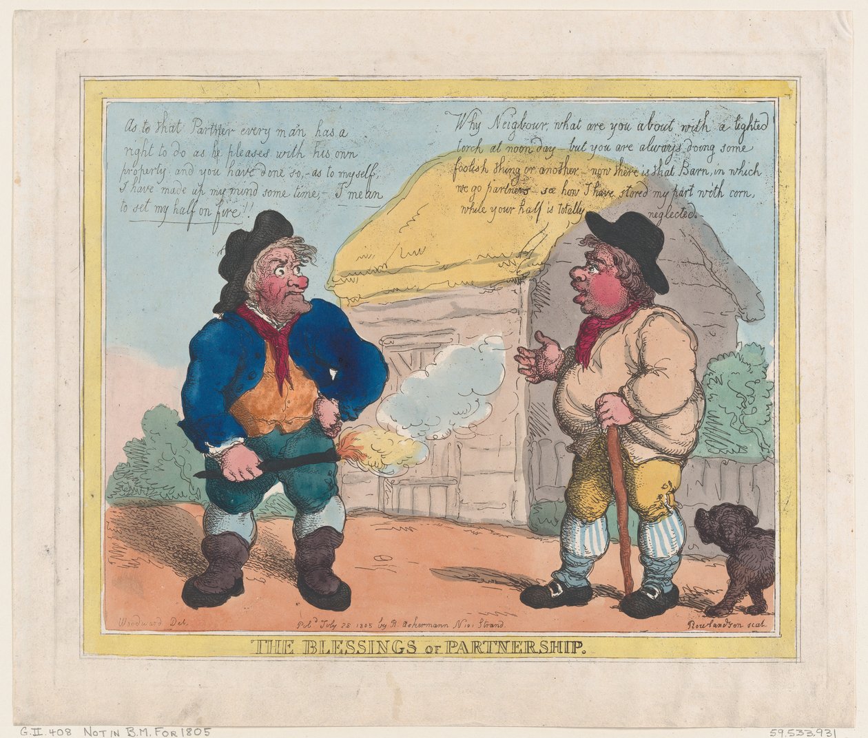 Kumppanuuden siunaukset, 28. heinäkuuta 1805, 28. heinäkuuta 1805. tekijältä Thomas Rowlandson