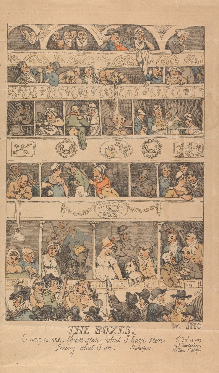 The Boxes: Voi minua, kun olen nähnyt sen, mitä olen nähnyt, ja kun näen sen, mitä näen. tekijältä Thomas Rowlandson