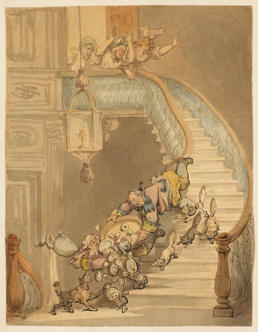 Kissa-tastrofi eli törmäys isoäitini vanhoihin posliiniastioihin tekijältä Thomas Rowlandson