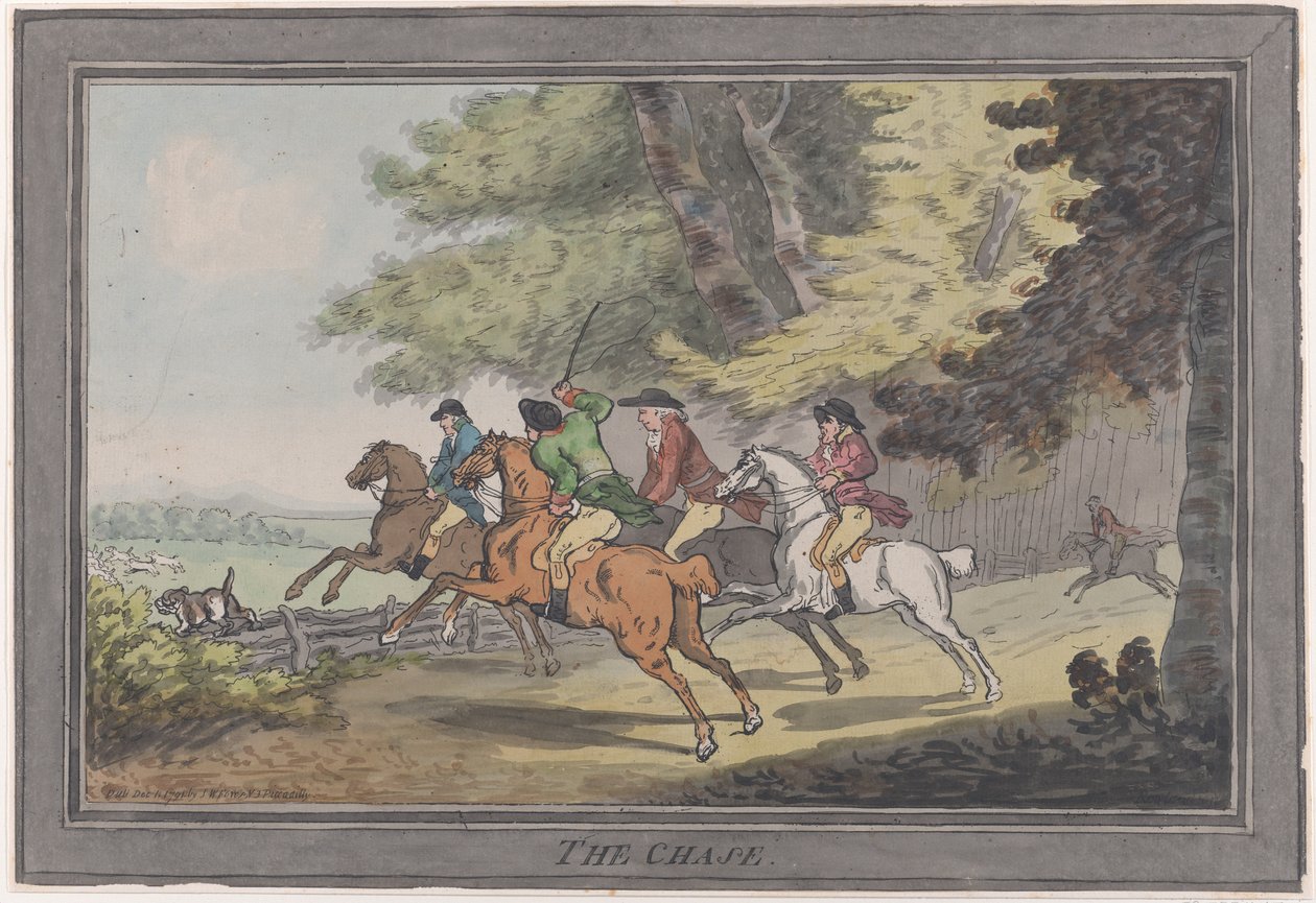 Chase, 1. joulukuuta 1791, 1. joulukuuta 1791. tekijältä Thomas Rowlandson