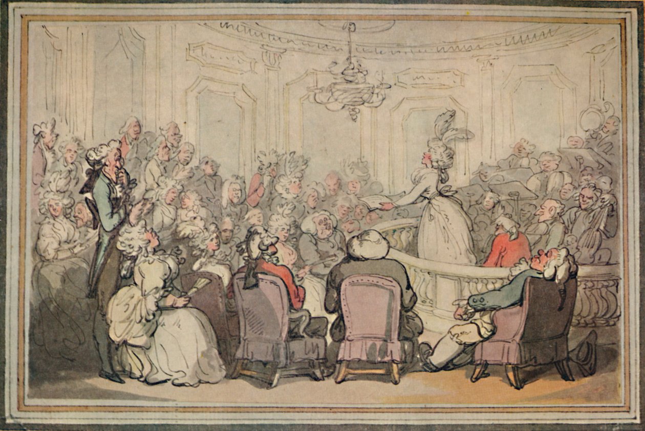 Konsertti. Matthew Bramblesin matkalta Bathiin, n. 1780-1820, 1923 tekijältä Thomas Rowlandson