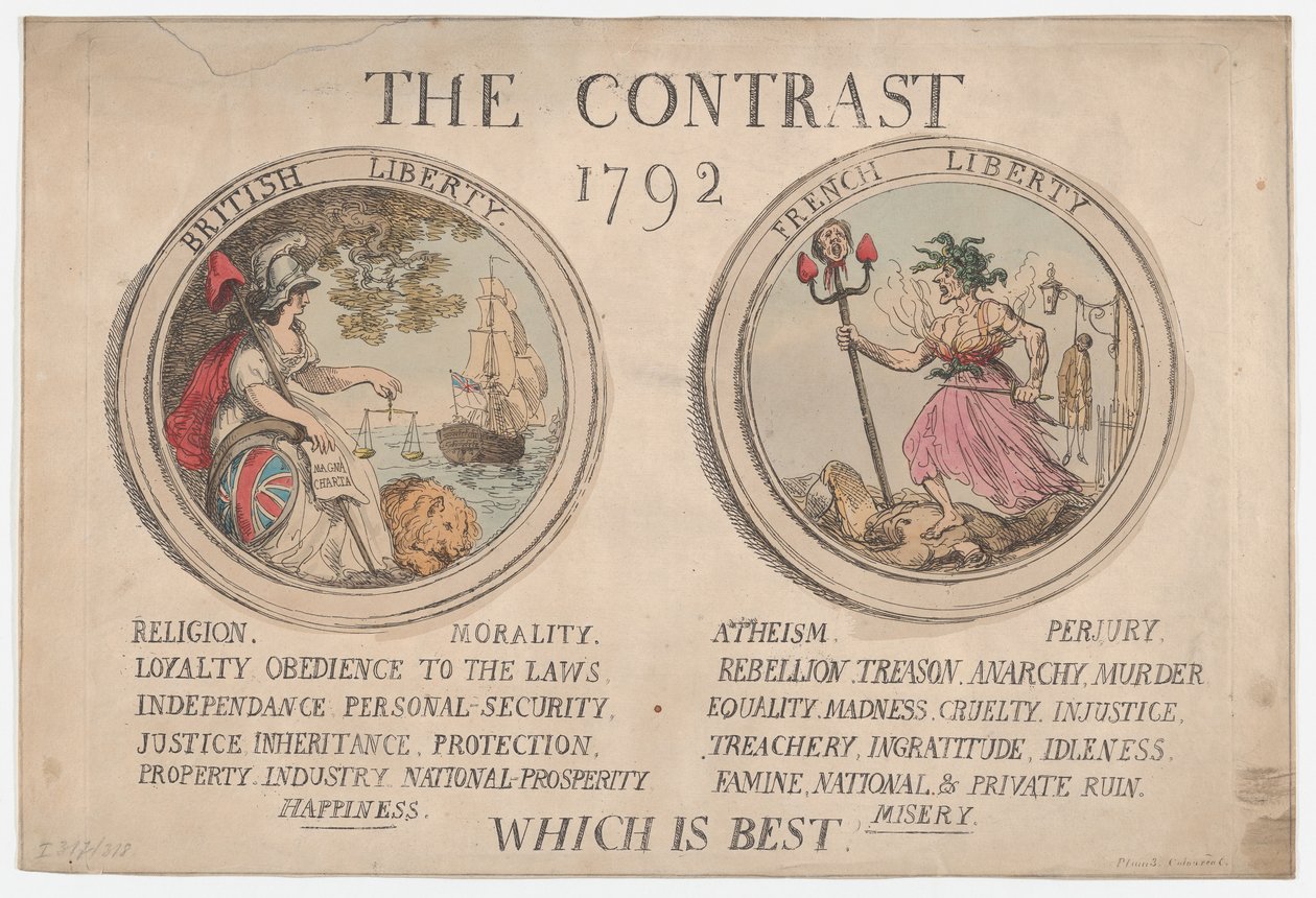 The Contrast, joulukuu 1792, joulukuu 1792. tekijältä Thomas Rowlandson