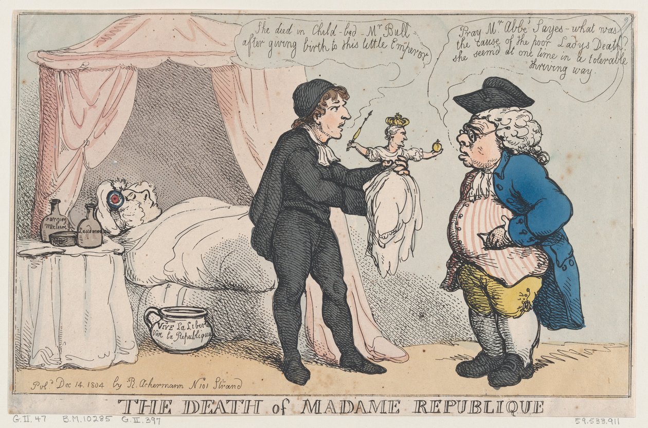 Rouva Tasavallan kuolema, 14. joulukuuta 1804, 14. joulukuuta, tekijältä Thomas Rowlandson