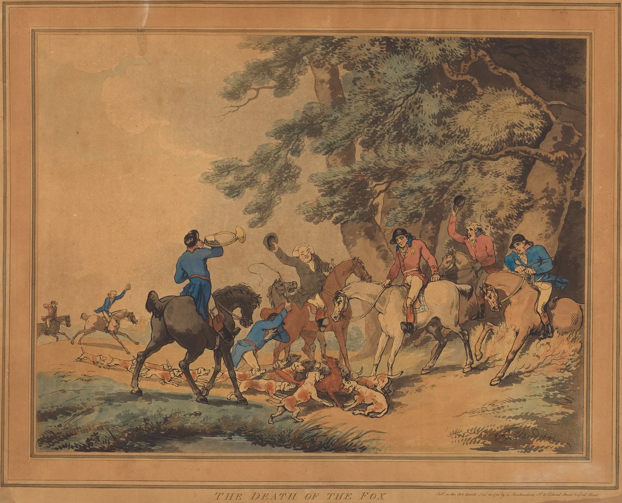 Kettun kuolema tekijältä Thomas Rowlandson