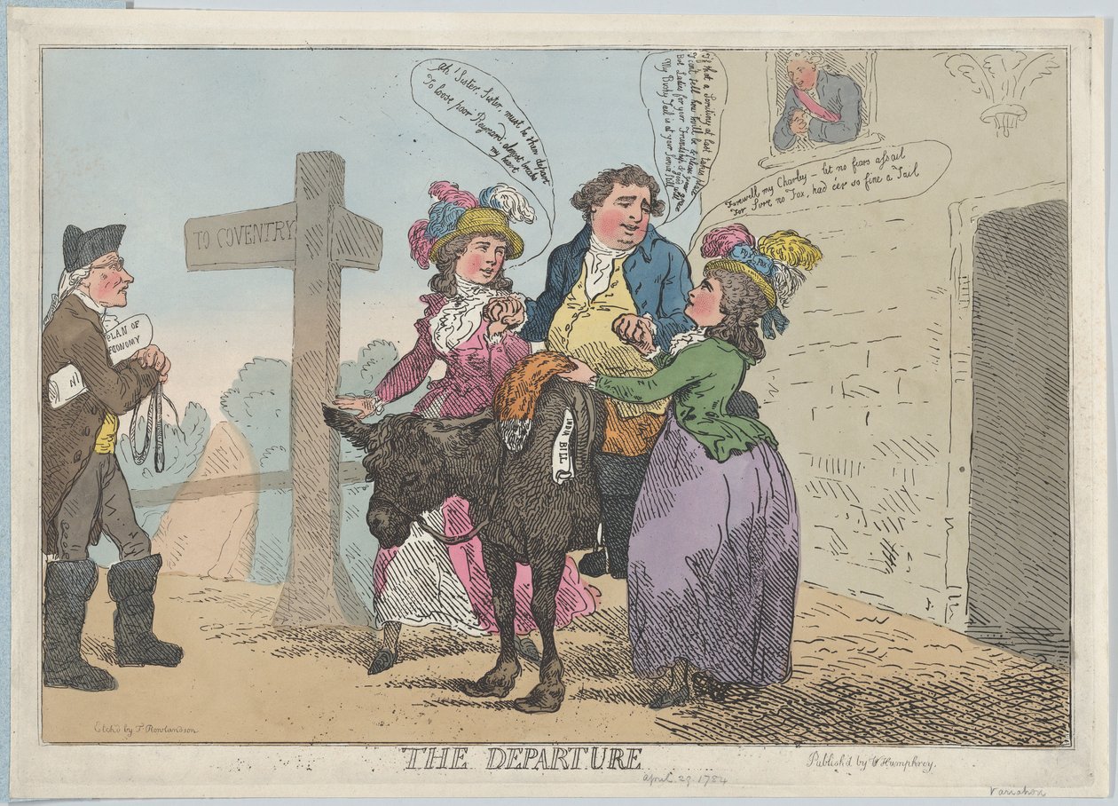 Lähtö, 29. huhtikuuta 1784, 29. huhtikuuta 1784. tekijältä Thomas Rowlandson