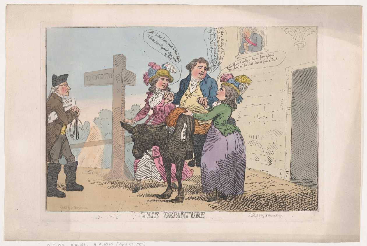 Lähtö, 29. huhtikuuta 1784, 29. huhtikuuta 1784. tekijältä Thomas Rowlandson
