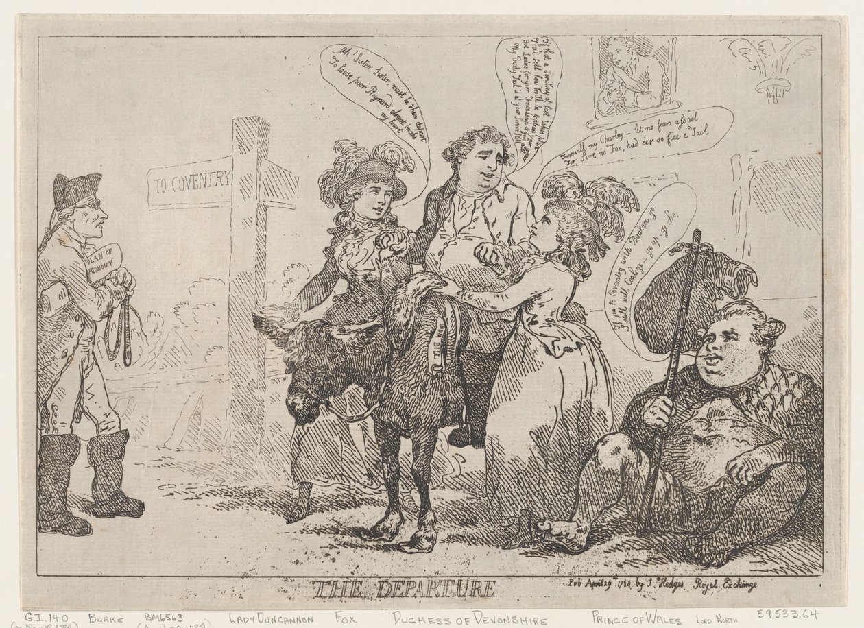 Lähtö, 29. huhtikuuta 1784, 29. huhtikuuta 1784. tekijältä Thomas Rowlandson