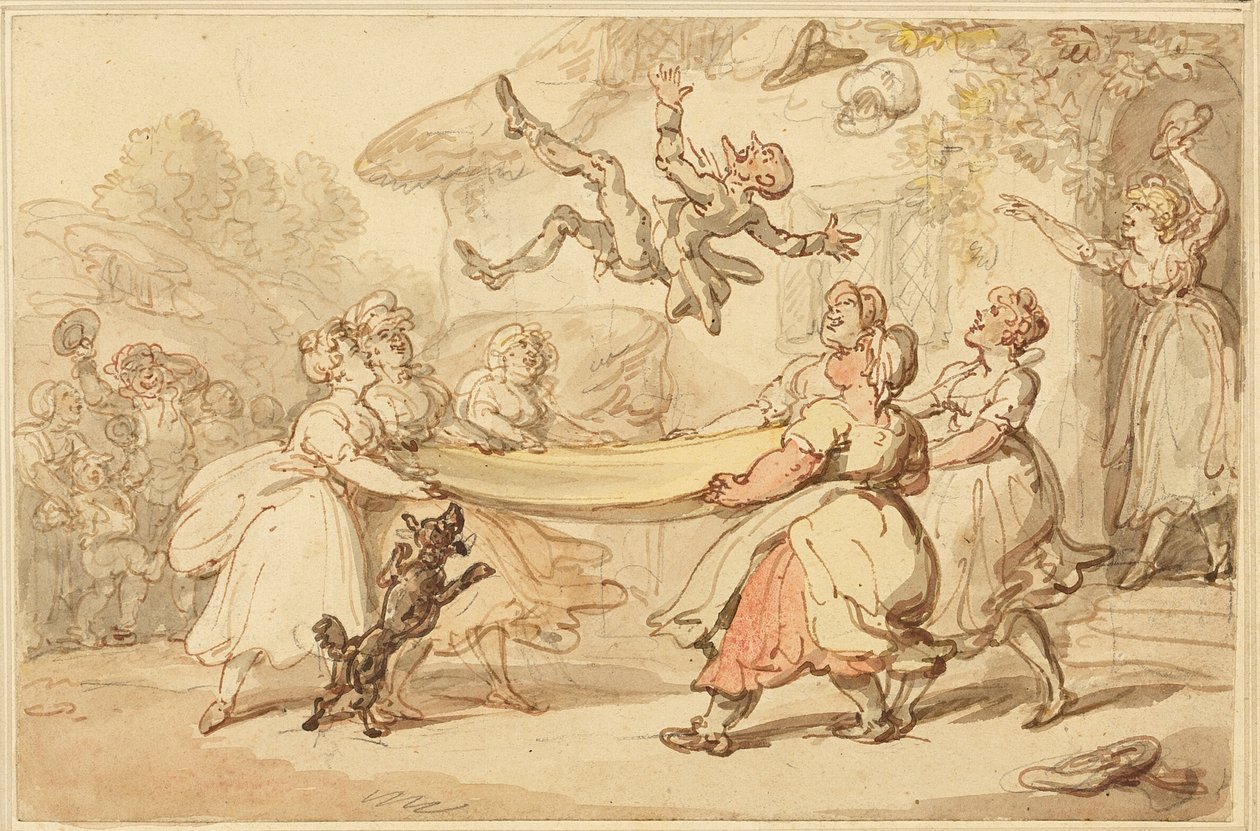 Lääkärin rangaistus pannaan täytäntöön koko kylän pieneksi huviksi tekijältä Thomas Rowlandson