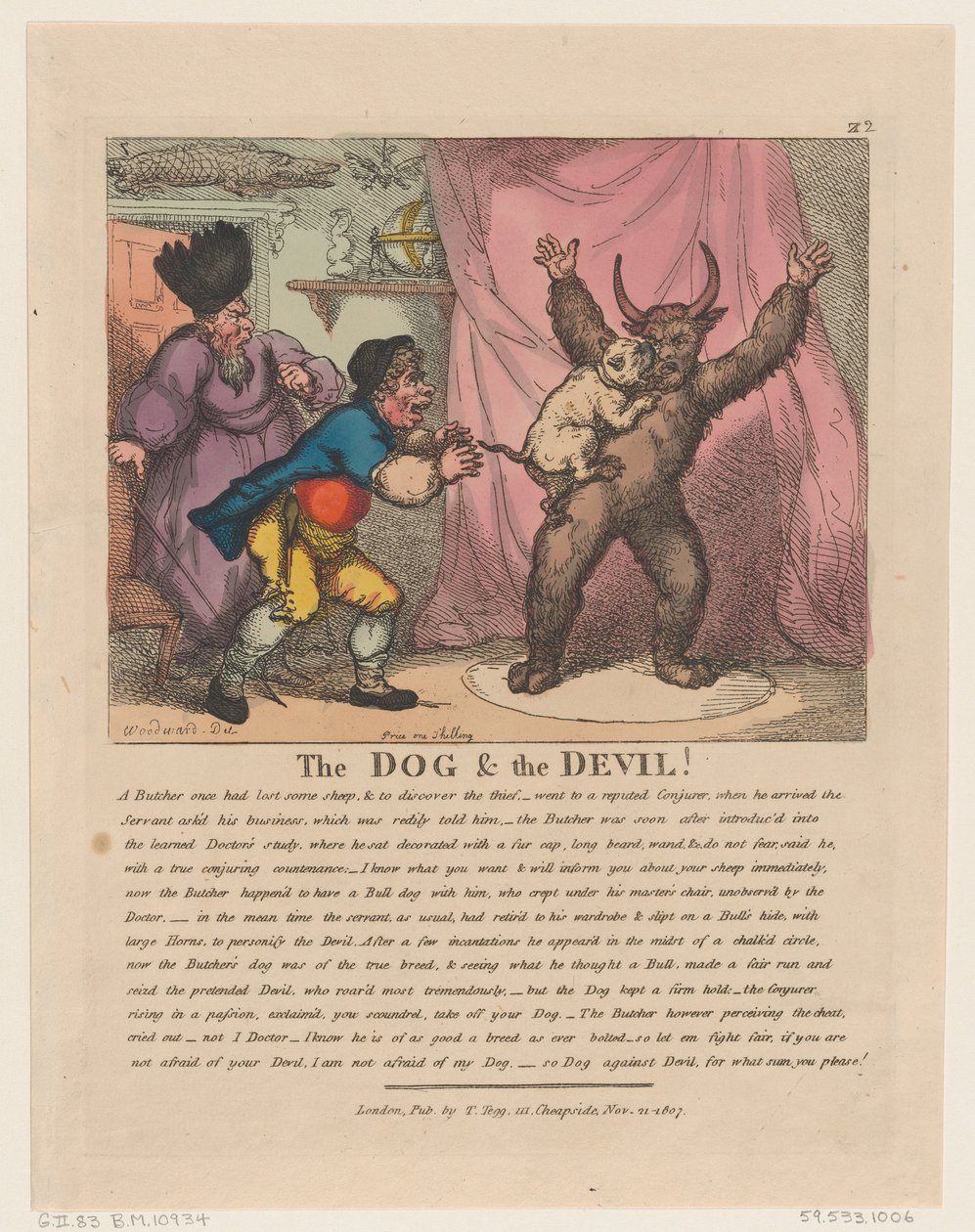 The Dog & The Devil, 21. marraskuuta 1807, 21. marraskuuta 1807. tekijältä Thomas Rowlandson