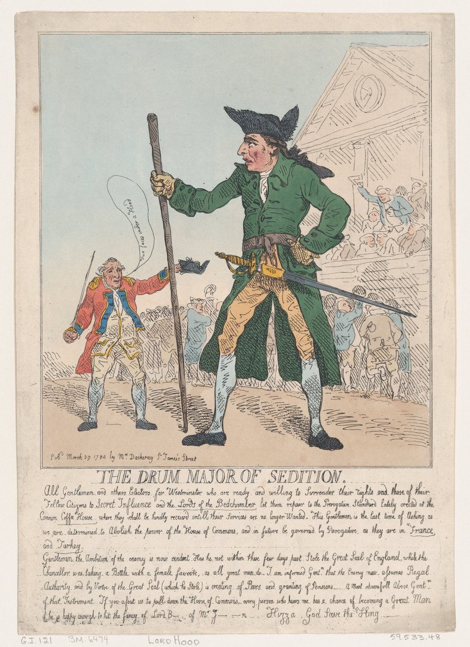 Kapinan rumpumajuri, 29. maaliskuuta 1784, 29. maaliskuuta 1784. tekijältä Thomas Rowlandson
