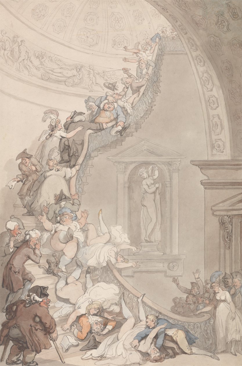 ”Stare-Case”-näyttely, Somerset House tekijältä Thomas Rowlandson