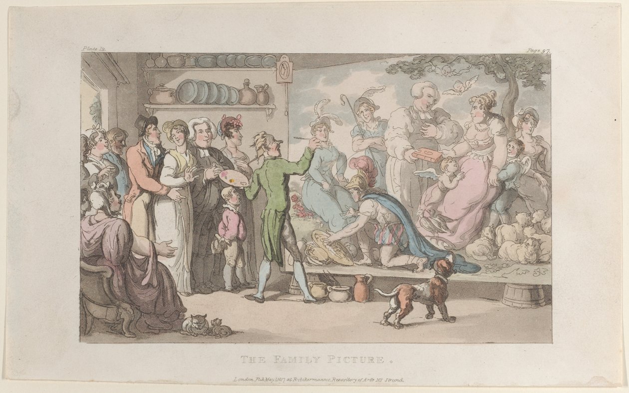 Perhekuva, The Vicar of Wakefield, 1. toukokuuta 1817, 1. toukokuuta 1817. tekijältä Thomas Rowlandson