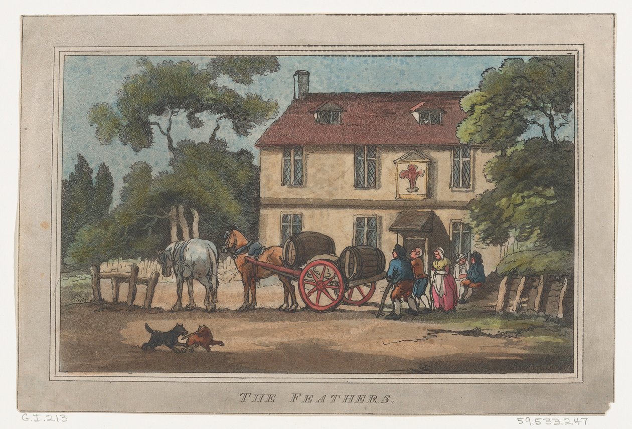 Höyhenet, 1787, 1787. tekijältä Thomas Rowlandson