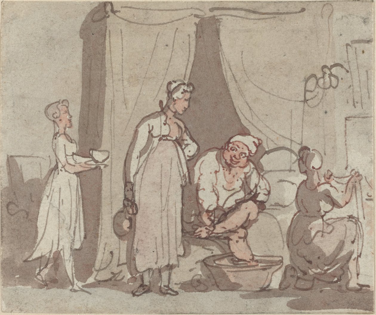Jalkakylpy (kuivuu) tekijältä Thomas Rowlandson