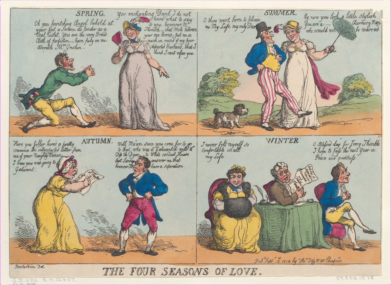 Rakkauden neljä vuodenaikaa, 15. syyskuuta 1814, 15. syyskuuta 1814. tekijältä Thomas Rowlandson