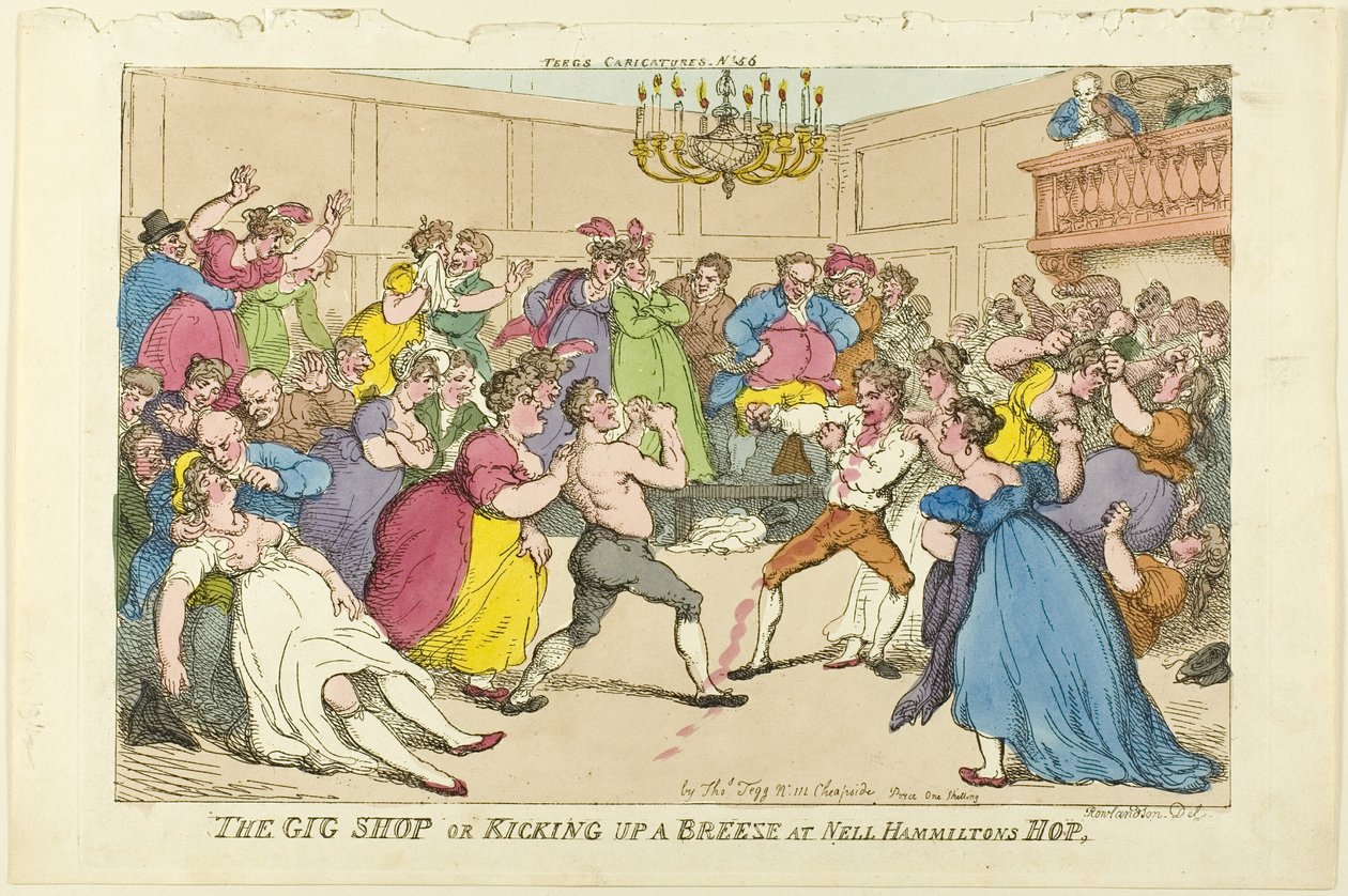 The Gig Shop tai tuulta Nell Hammiltons Hopissa tekijältä Thomas Rowlandson