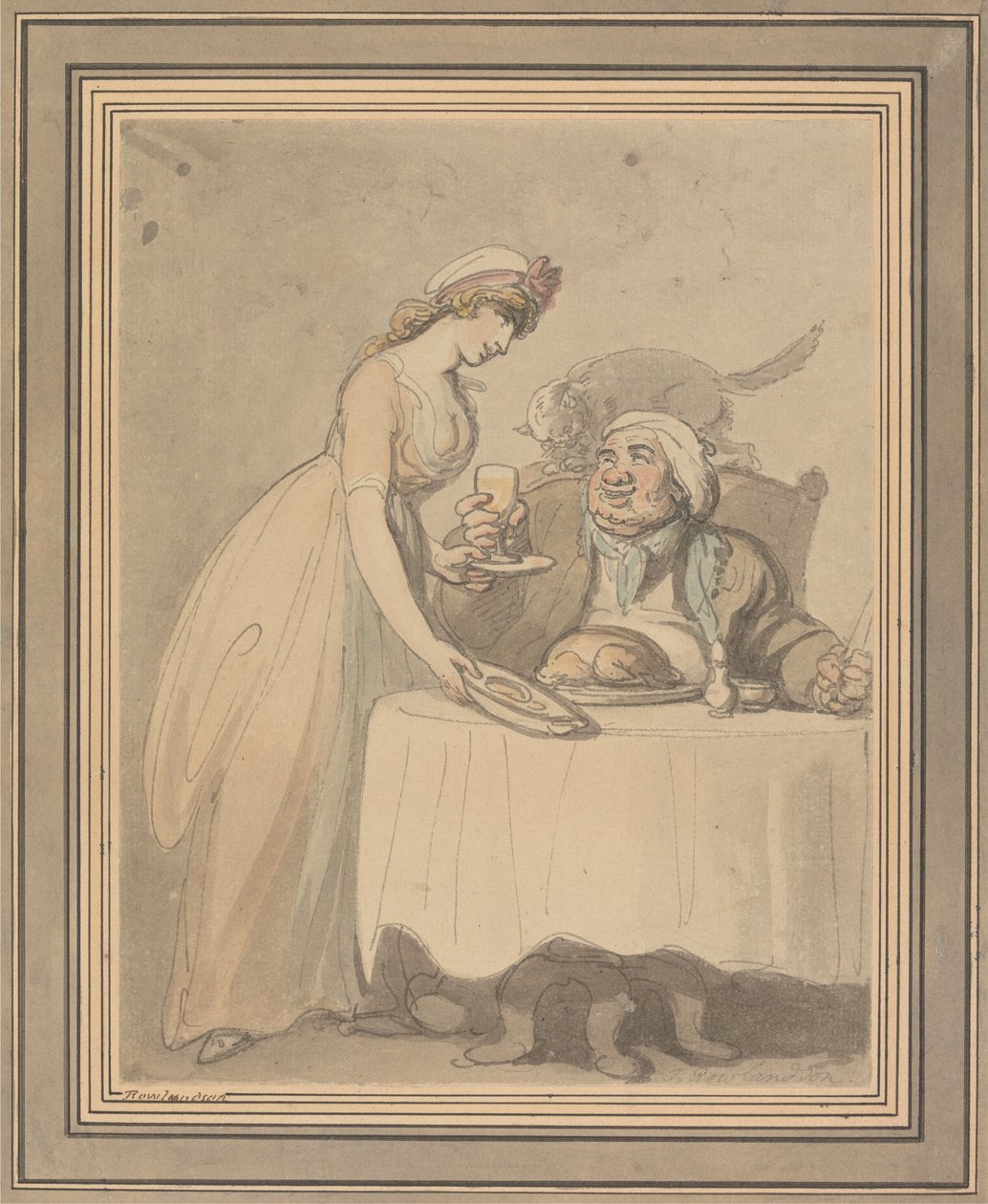 The Gourmand tekijältä Thomas Rowlandson