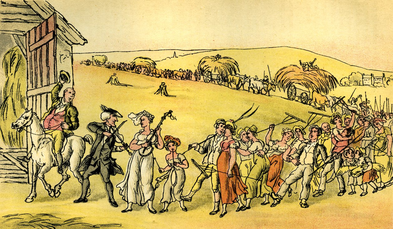"Sadonkorjuukoti" tekijältä Thomas Rowlandson