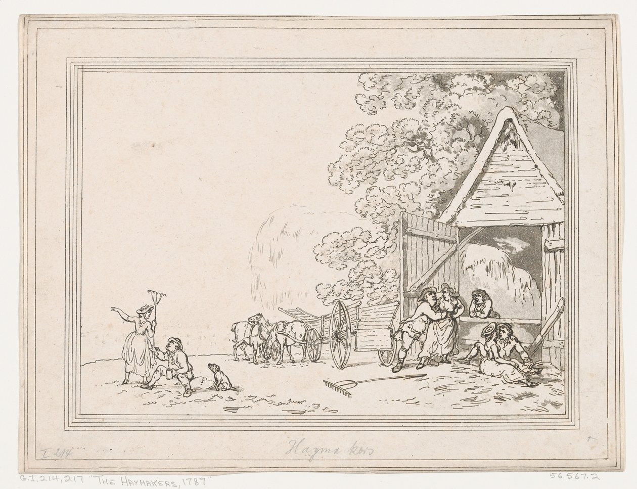 Heinäntekijät, 1787, 1787. tekijältä Thomas Rowlandson